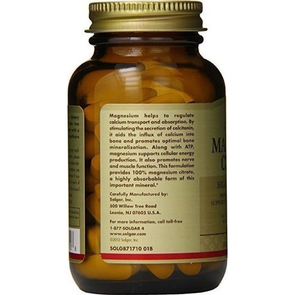 Solgar Magnesium Citrate 200mg 60 ταμπλέτες